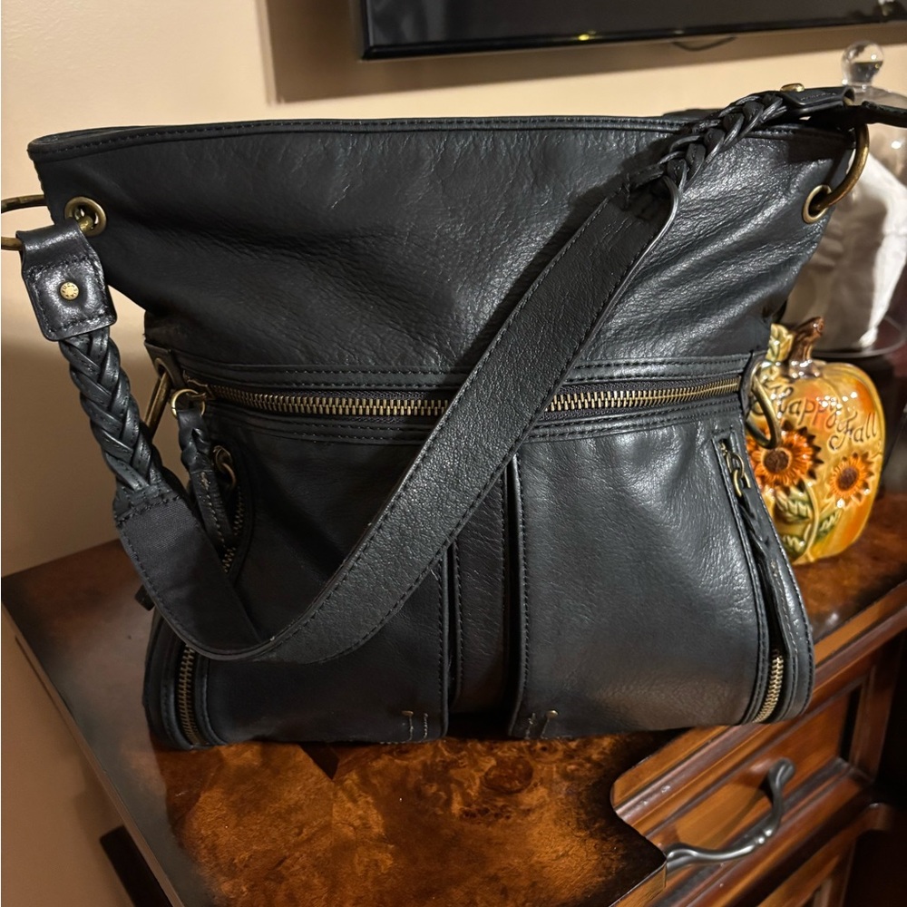 The Sak Black Leather Shoulder Bag